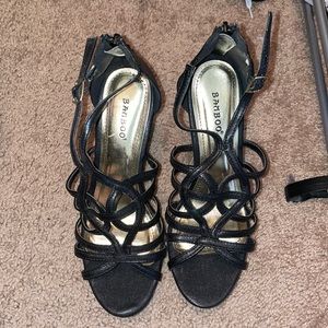 Cute black wedge shoes